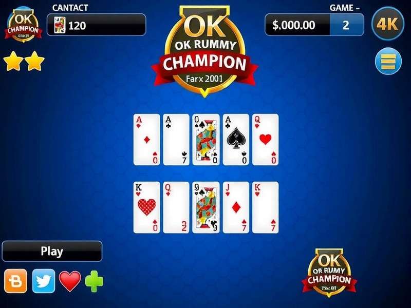 OK Rummy Champion Game Interface